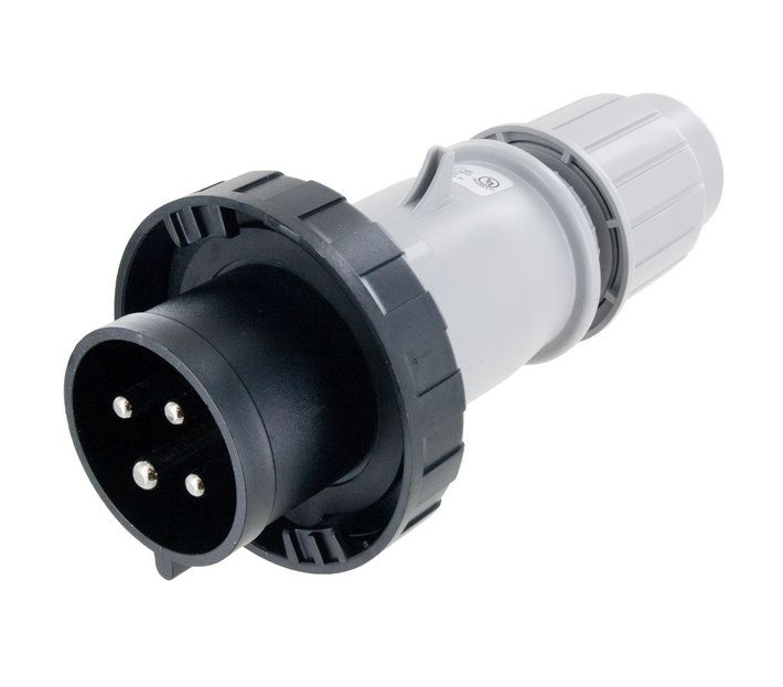 IP67 PLUG 30A 600VAC 3P 4W WATERTIGHT, Pin & Sleeve, Techspan - Maple Electric Supply 