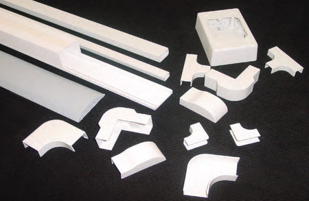 Off White Raceway with Tape, 6ft Length - Quality Brand, Duct & Raceway, Techspan - Maple Electric Supply 