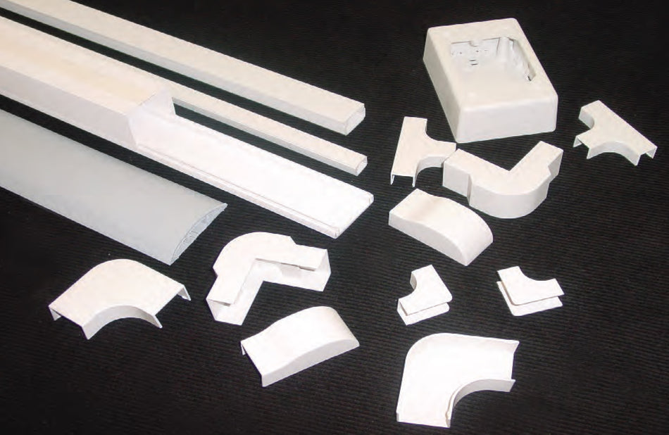 Off White Raceway with Tape, 6ft Length - Quality Brand, Duct & Raceway, Techspan - Maple Electric Supply 