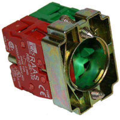 Push buttons collar & 1 no/1 nc contact blocks
