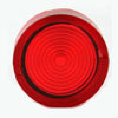 Push buttons lense for led/neon actr red