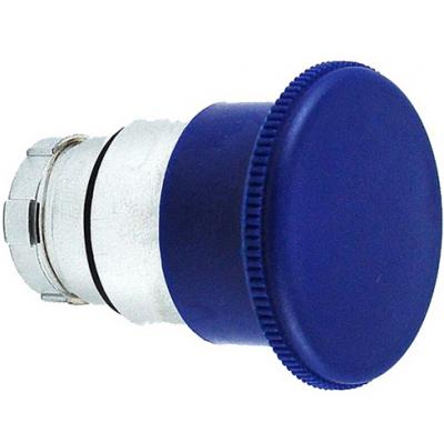 Push buttons mushroom hd sprg ret acttr metal blue