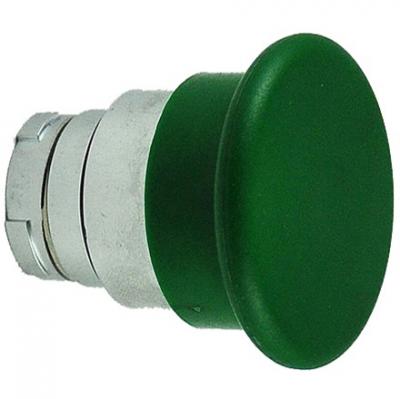 Push buttons mushroom hd sprg ret acttr metal green