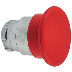 Push buttons mushroom hd sprg ret acttr metal red