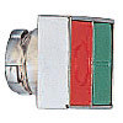 Push buttons non-ill dual flush red/grn i/o