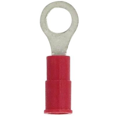 Ring pvc red 22-18 #10 stud 100 pkg, Terminals - Crimp, Techspan - Maple Electric Supply 