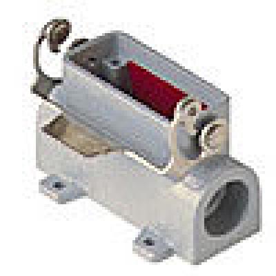 Surface mounting base - single lever, single port, pg 16, Heavy Duty Connectors, Techspan - Maple Electric Supply 