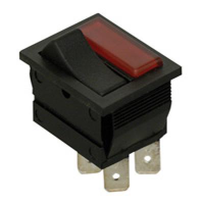 Switches switch rocker spst 16a red lens q.c., Switches, Techspan - Maple Electric Supply 