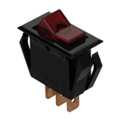 Switches switch rocker spst quick connect 15a red, Switches, Techspan - Maple Electric Supply 