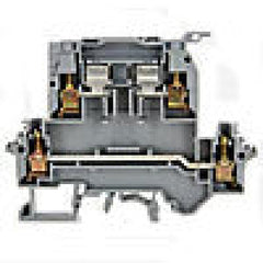 Terminal blocks dblleveldisconn 20 6.3-25a600v22-10ga8mm, Terminal Blocks, Techspan - Maple Electric Supply 