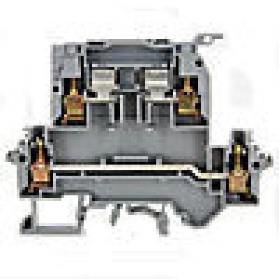 Terminal blocks dblleveldisconn 20 6.3-25a600v22-10ga8mm, Terminal Blocks, Techspan - Maple Electric Supply 