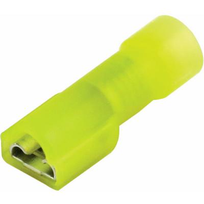 Terminals - crimp fulfemal 12-10  1/4inch yell nylon, Terminals - Crimp, Techspan - Maple Electric Supply 