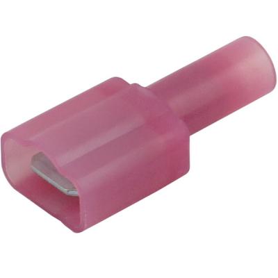 Terminals - crimp fulmale 22-18 red 1/4inch nyl 100pk, Terminals - Crimp, Techspan - Maple Electric Supply 