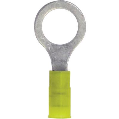 Terminals - crimp ring 12-10 yel nylon 1/2 stud 100 pk, Terminals - Crimp, Techspan - Maple Electric Supply 