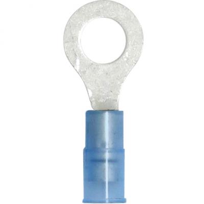 Terminals - crimp ring nyl blu 16-14 1/4inch s 100pk, Terminals - Crimp, Techspan - Maple Electric Supply 