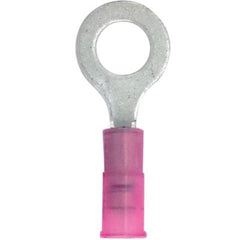 Terminals - crimp ring nyl red 22-18 1/4inch s 100pk, Terminals - Crimp, Techspan - Maple Electric Supply 