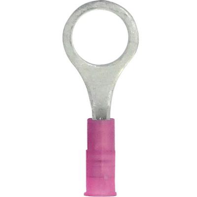 Terminals - crimp ring nyl red 22-18 3/8inch 100pk, Terminals - Crimp, Techspan - Maple Electric Supply 