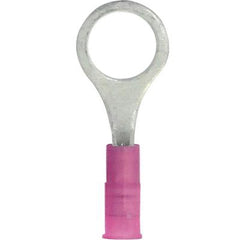 Terminals - crimp ring nyl red 22-18 3/8inch 100pk, Terminals - Crimp, Techspan - Maple Electric Supply 