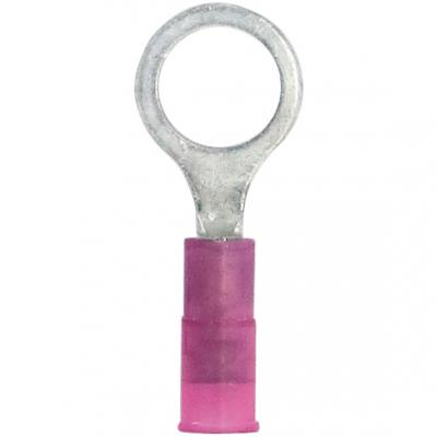 Terminals - crimp ring nyl red 22-18 5/16inch s 100pk, Terminals - Crimp, Techspan - Maple Electric Supply 