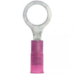 Terminals - crimp ring nyl red 22-18 5/16inch s 100pk, Terminals - Crimp, Techspan - Maple Electric Supply 