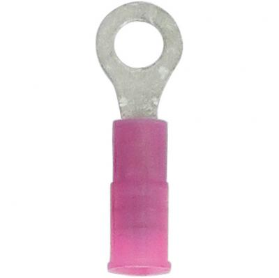 Terminals - crimp ring nyl red 22-18 8 100pk, Terminals - Crimp, Techspan - Maple Electric Supply 