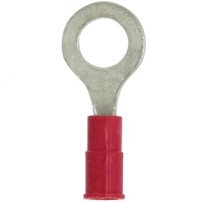 Terminals - crimp ring pvc red 22-18 1/4inch  s 100pk, Terminals - Crimp, Techspan - Maple Electric Supply 