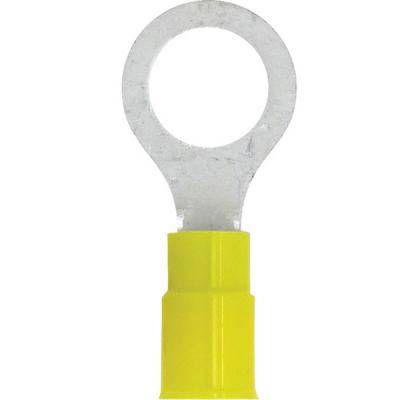 Terminals - crimp ring pvc yel 12-10 3/8inch 100pk, Terminals - Crimp, Techspan - Maple Electric Supply 