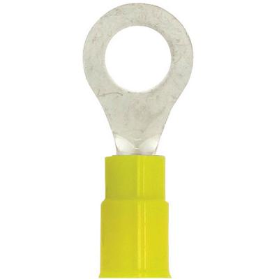 Terminals - crimp ring pvc yel 12-10 5/16inch  100pk, Terminals - Crimp, Techspan - Maple Electric Supply 