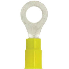 Terminals - crimp ring pvc yel 12-10 5/16inch  100pk, Terminals - Crimp, Techspan - Maple Electric Supply 