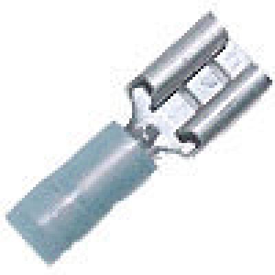 Terminals - crimp slide nyl fm bl 16-14 .250 100pk, Terminals - Crimp, Techspan - Maple Electric Supply 