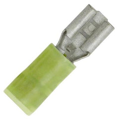 Terminals - crimp slide nyl fm yl 12-10 .250 100pk, Terminals - Crimp, Techspan - Maple Electric Supply 