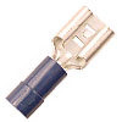 Terminals - crimp slide pvc fm bl 16-14 .250 100pk, Terminals - Crimp, Techspan - Maple Electric Supply 