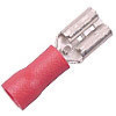 Terminals - crimp slide pvc fm rd 22-18 .187 100pk, Terminals - Crimp, Techspan - Maple Electric Supply 