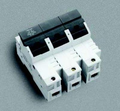 Din rail & fuse holders fuse holder, 30 a / 600 v, class j / 3p, Din Rail & Fuse Holders, Techspan - Maple Electric Supply 