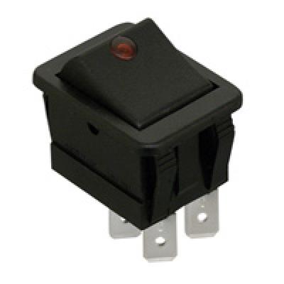 Switches switch rocker dpst quick connect 20a red, Switches, Techspan - Maple Electric Supply 