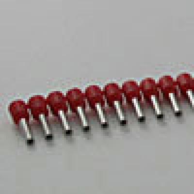 Terminals - crimp ferrule strip 18awg red10/pk, Terminals - Crimp, Techspan - Maple Electric Supply 