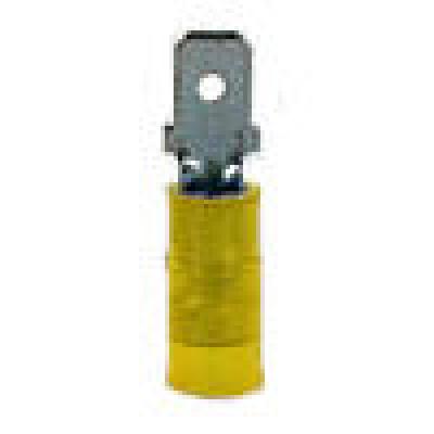 Terminals - crimp slide nyl ml yl 12-10 .250 100pk, Terminals - Crimp, Techspan - Maple Electric Supply 