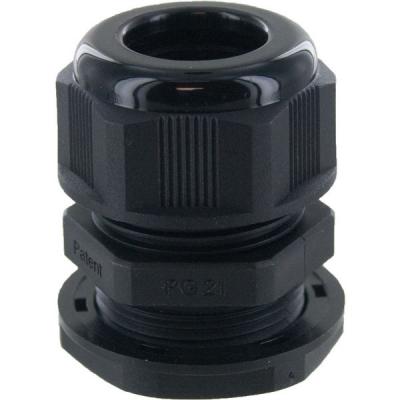 Cord grips dome conn pg21  .51-.71in  black c/w o-r, Cord Grips, Techspan - Maple Electric Supply 