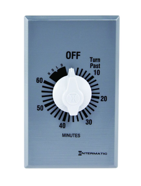 FF60MHC Spring Wound Countdown Timer, Commercial, Silver - Maple Electric Supply 