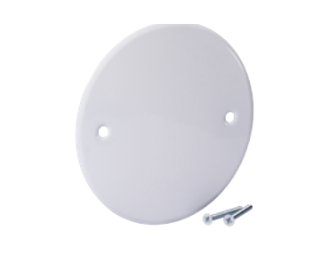 5" Steel Cover Plate With 3-1/2" Screw Separation, Baked White Enamel - Maple Electric Supply 