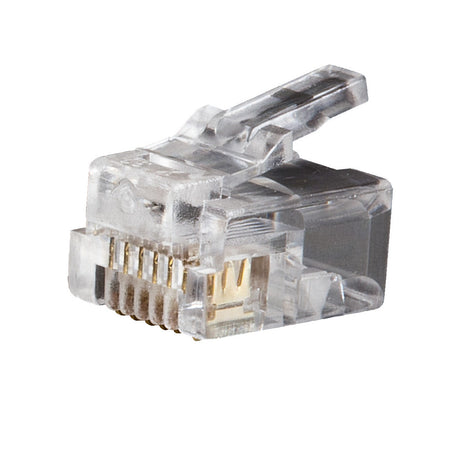 Modular Telephone Plugs RJ11 6P6C, 25-Pack, Twisted Pair Connectors, Klein Tools - Maple Electric Supply 